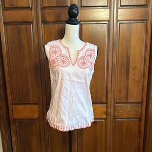 J.Crew Embroidered Sleeveless Top